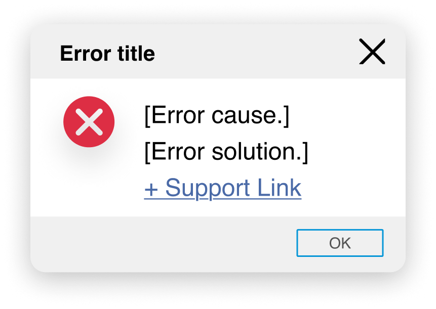 New error framework dialog