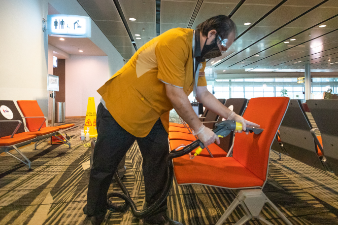 Where2Clean cleaner at Changi Airport